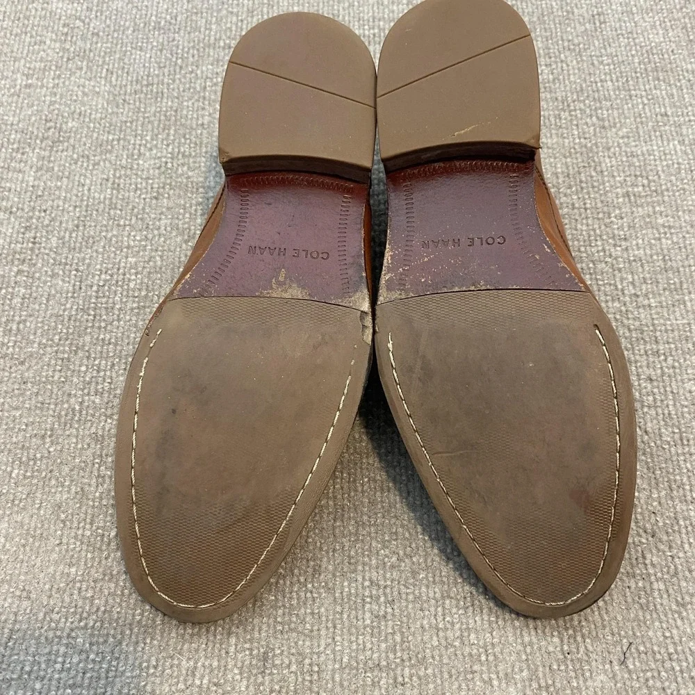 Cole Haan Shoes Mens Size 8 M Brown Leather Cap Toe Dress Oxfords C12337